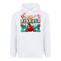 White teacher mom Heavyweight Hoodie - AdoDesignShop
