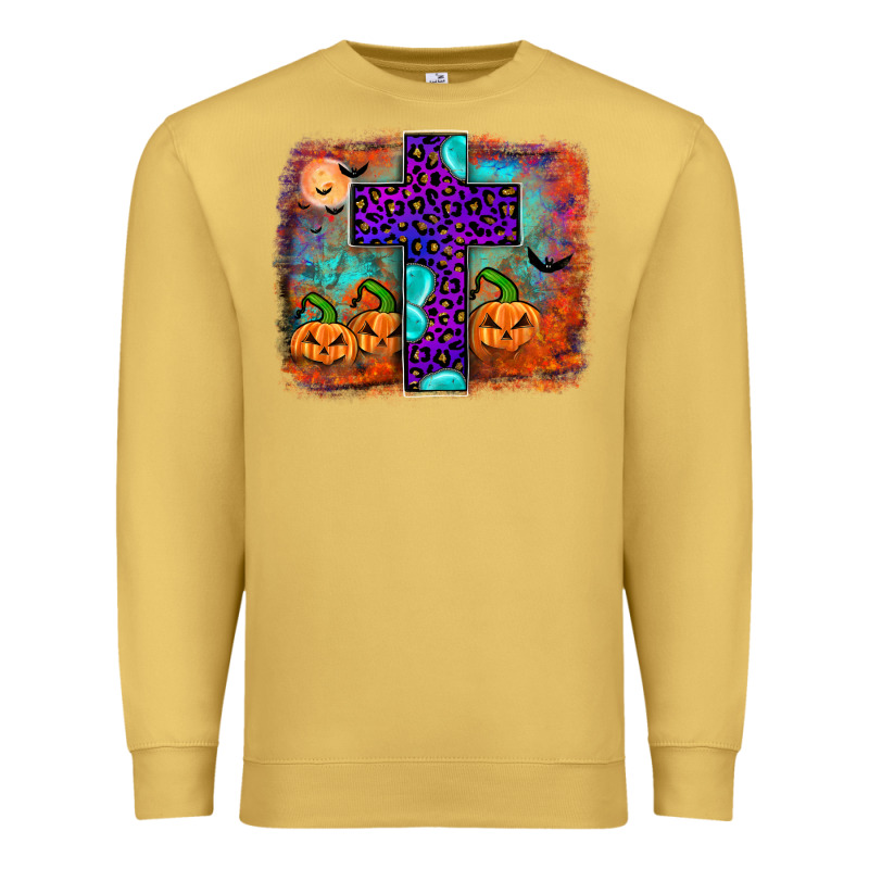 Halloween Cross Premium Sweatshirt by JahusDesignShop | Teevron