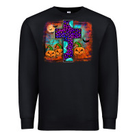 Black halloween cross Premium Sweatshirt - JahusDesignShop