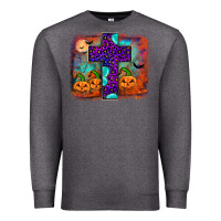 Charcoal Heather halloween cross Premium Sweatshirt - JahusDesignShop
