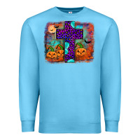 Ocean Blue halloween cross Premium Sweatshirt - JahusDesignShop