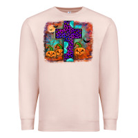 Pale Pink halloween cross Premium Sweatshirt - JahusDesignShop