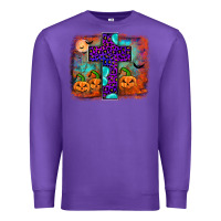 Purple halloween cross Premium Sweatshirt - JahusDesignShop