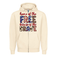 Home Of The Free Because Of The Brave Zipper Hoodie | Teevron