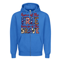 True Royal Home of the free because of the brave Zipper Hoodie - Neo Western