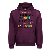 Mauve Wine being a functional adult every day seems  a bit ex Urban Hoodie - MaliasSmallBusiness