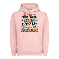 Pigment Salmon being a functional adult every day seems  a bit ex Urban Hoodie - MaliasSmallBusiness
