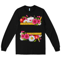 Black floral teacher Long Sleeve Tee - texasbilliewilder