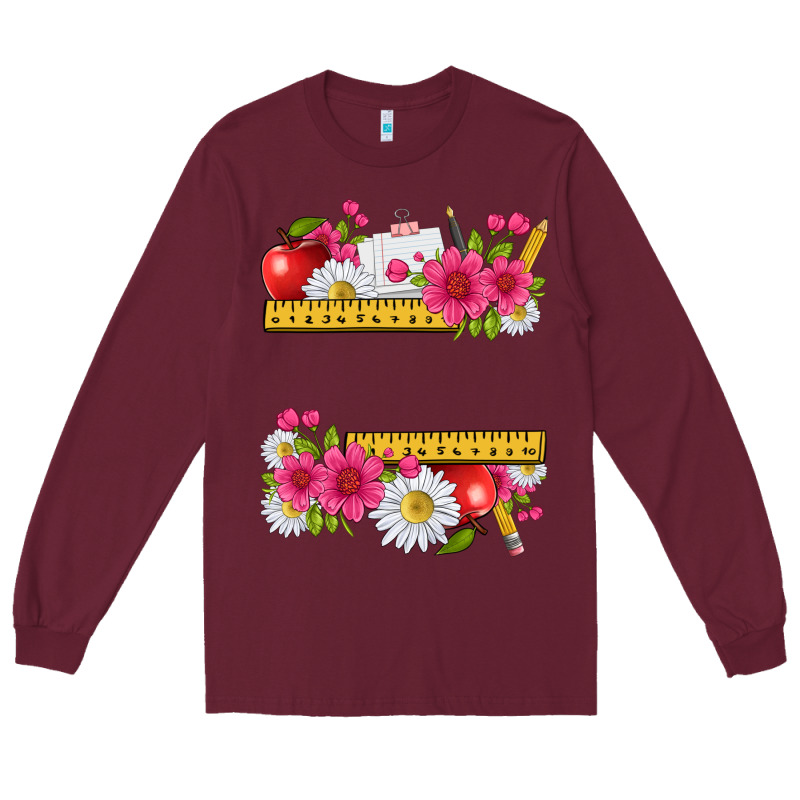 Floral Teacher Long Sleeve Tee by texasbilliewilder | Teevron