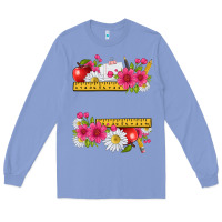 Colony Blue floral teacher Long Sleeve Tee - texasbilliewilder
