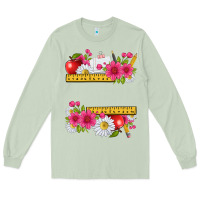 Matcha floral teacher Long Sleeve Tee - texasbilliewilder