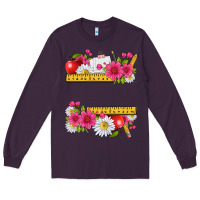 Plum floral teacher Long Sleeve Tee - texasbilliewilder