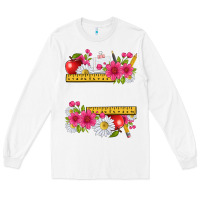White floral teacher Long Sleeve Tee - texasbilliewilder