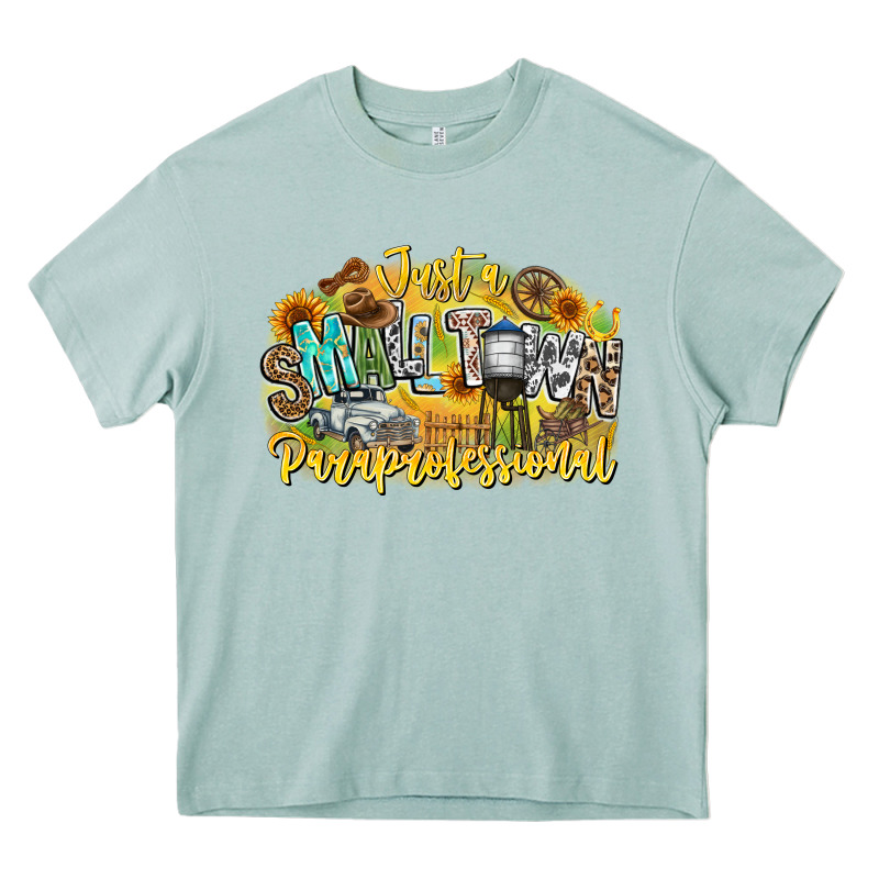 Just Small Town Paraprofessional Heavy Core Tee by CowhideDigitalArt | Teevron