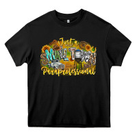 Black just small town paraprofessional Heavy Core Tee - CowhideDigitalArt