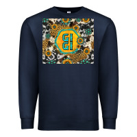 Navy gigi sunflower turquoise Premium Sweatshirt - Jasminsmagicworld