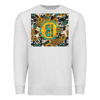 Oatmeal Heather gigi sunflower turquoise Premium Sweatshirt - Jasminsmagicworld