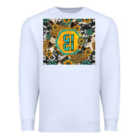 White gigi sunflower turquoise Premium Sweatshirt - Jasminsmagicworld