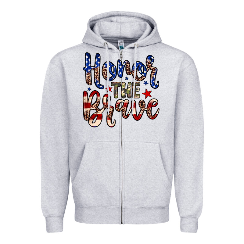 Honor The Brave Zipper Hoodie by Neo Western | Teevron