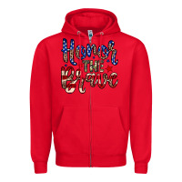 Red Honor the brave Zipper Hoodie - Neo Western
