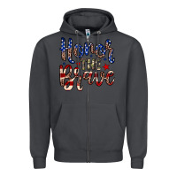Smoke Honor the brave Zipper Hoodie - Neo Western