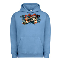 Pigment Pebble Blue patriotic drunk america Urban Hoodie - NancyCooperArtShop