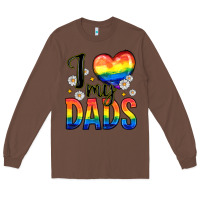Chestnut i love my dads Long Sleeve Tee - Zillion Design Studio