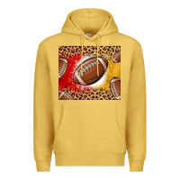 Antique Gold team color red and gold football Premium Hoodie - MaliasSmallBusiness