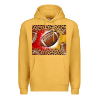 Mustard team color red and gold football Premium Hoodie - MaliasSmallBusiness