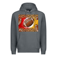 Rock team color red and gold football Premium Hoodie - MaliasSmallBusiness
