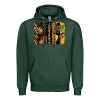 Sports Green juneteenth brush stroke Zipper Hoodie - HRA Design Shop