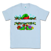 Dusty Blue custom name christmas elf Classic Tee - texasbilliewilder