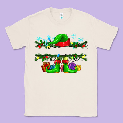 Custom Name Christmas Elf Classic Tee Designed By Texasbilliewilder