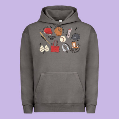 Baseball Mom Urban Hoodie Designed By Maliassmallbusiness