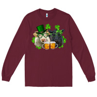 Burgundy st. patrick's day charolais and black angus cows Long Sleeve Tee - RanaPortraitStore