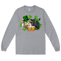 Heather Grey st. patrick's day charolais and black angus cows Long Sleeve Tee - RanaPortraitStore