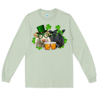 Matcha st. patrick's day charolais and black angus cows Long Sleeve Tee - RanaPortraitStore