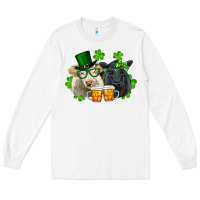 White st. patrick's day charolais and black angus cows Long Sleeve Tee - RanaPortraitStore