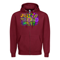 Burgundy just bead it Zipper Hoodie - FaDigitalArtStudio
