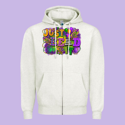 Just Bead It Zipper Hoodie Designed By Fadigitalartstudio