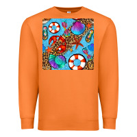 Carrot summer with leopard seamless pattern Premium Sweatshirt - BundleAndBundleShop