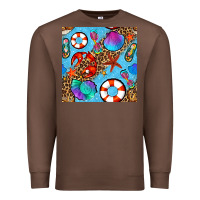 Chestnut summer with leopard seamless pattern Premium Sweatshirt - BundleAndBundleShop