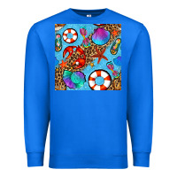 True Royal summer with leopard seamless pattern Premium Sweatshirt - BundleAndBundleShop