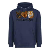 Navy peace love tigers head Heavyweight Hoodie - JahusDesignShop