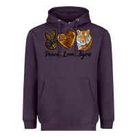 Plum peace love tigers head Heavyweight Hoodie - JahusDesignShop