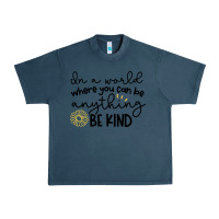 Midnight Navy be kind Urban Heavy Tee - Unal Design