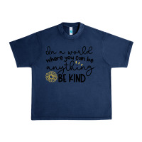Navy be kind Urban Heavy Tee - Unal Design