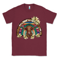 Burgundy scottish calf rainbow Classic Tee - BarkalooDesign