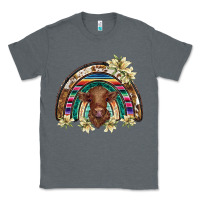 Charcoal Heather scottish calf rainbow Classic Tee - BarkalooDesign