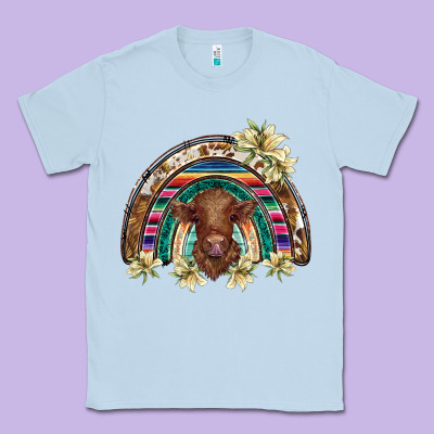 Scottish Calf Rainbow Classic Tee Designed By Barkaloodesign